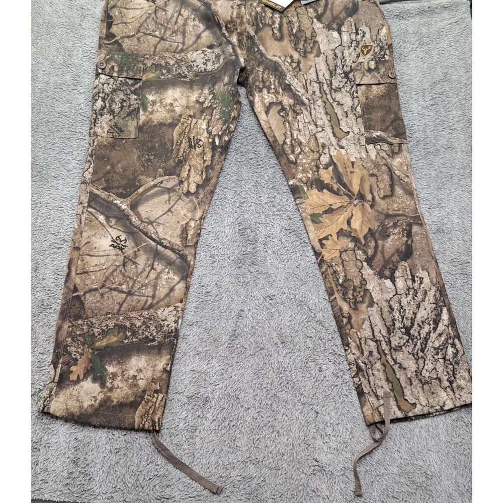 New Realtree APX Shield Hunting Pants Mens 2XL Brown Camo Cargo S3 Scent Control - Picture 7 of 11